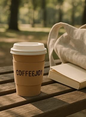 Coffee moment 7: To-go cup with book
